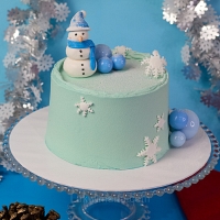 Winter Snowman Cake